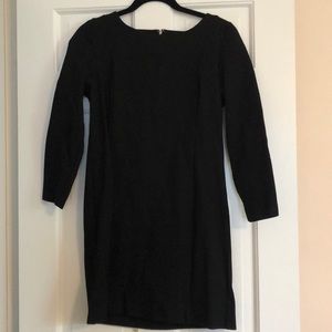 J Crew Long Sleeved Black Dress